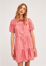 Cargar imagen en el visor de la galería, VESTIDO COSTURAS EVASÉ ROSA