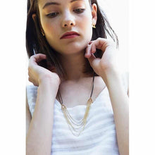 Cargar imagen en el visor de la galería, COLLAR CASCADA LATON CHAPADO ORO