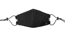 Cargar imagen en el visor de la galería, MASCARILLA AJUSTABLE 100% ALGODÓN NEGRA
