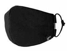 Cargar imagen en el visor de la galería, MASCARILLA AJUSTABLE 100% ALGODÓN NEGRA