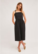 Cargar imagen en el visor de la galería, VESTIDO TIRANTES NEGRO 100% ALGODÓN
