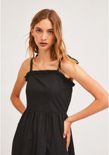 Cargar imagen en el visor de la galería, VESTIDO TIRANTES NEGRO 100% ALGODÓN