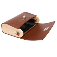 Cargar imagen en el visor de la galería, BOLSO MADERA S. SHOULDER NOA MARRON