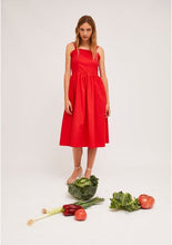Cargar imagen en el visor de la galería, VESTIDO ROJO 100% ALGODÓN